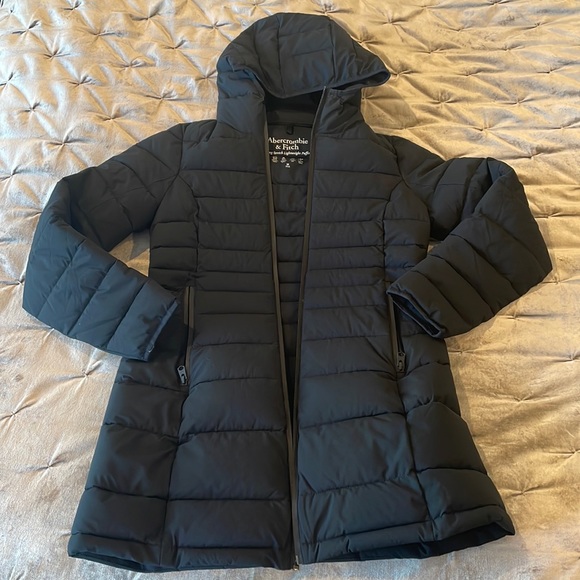 abercrombie long stretch puffer